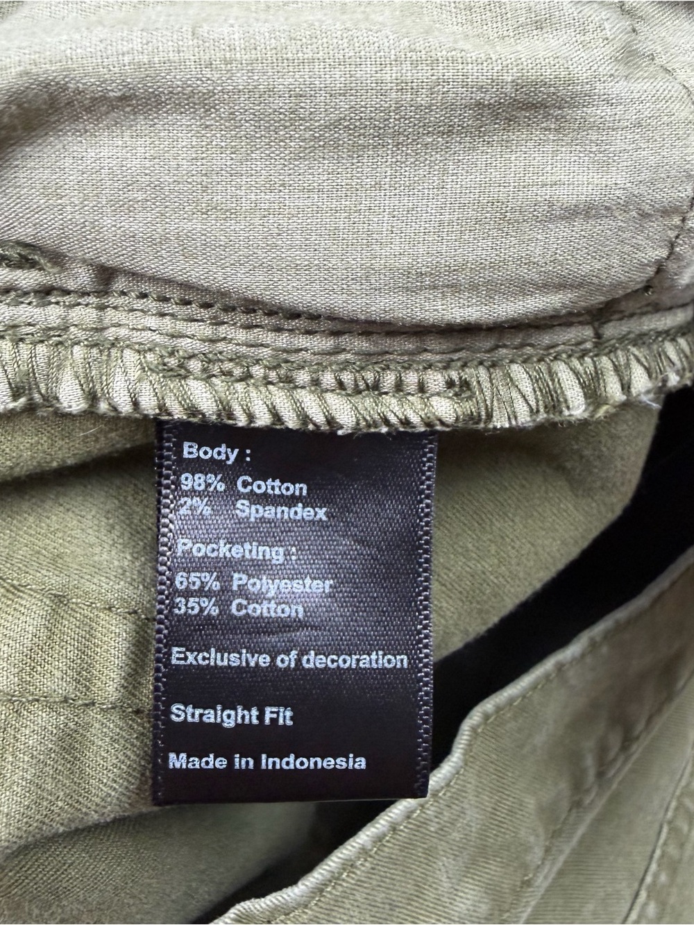 Flint & Tinder Pants Pants Mens size 31x32 Green Chino Classic Straight Fit - Picture 5 of 11